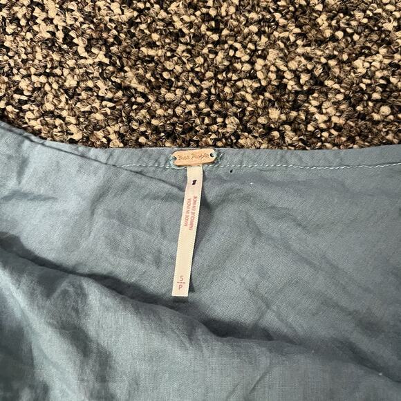 Free People Bella Mint Blue Boho One Shoulder Maxi Dress Size S Festival - Picture 7 of 15